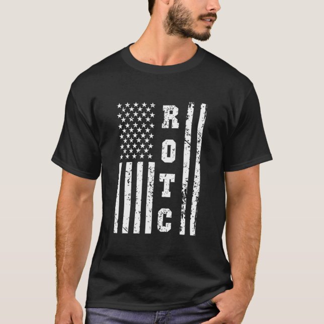 Camiseta Rotc United States Rot Corps W Us Flag (Frente)