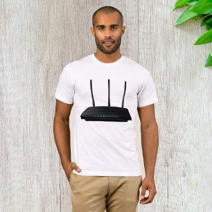 Camiseta Roteador Sem Fio Mens T-Shirt