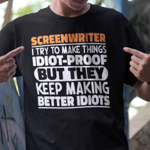 Camiseta Roteirista Tento Fazer Coisas Engraçadas