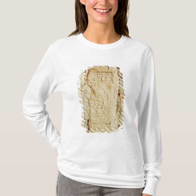 Camiseta Roteiro Cuneiform em uma parede do palácio (Frente)