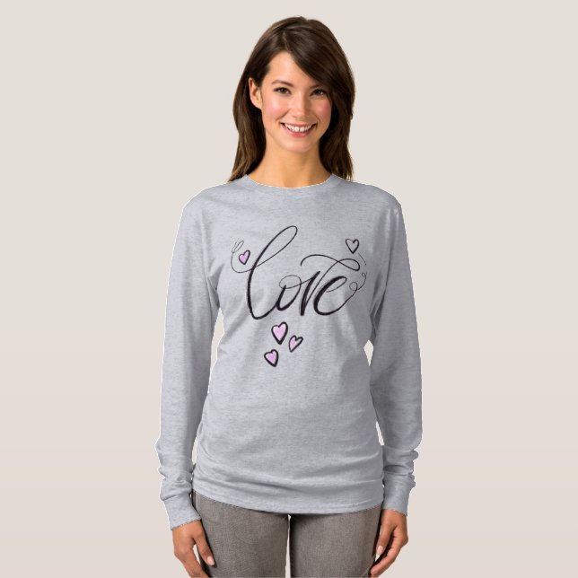 Camiseta Roteiro de Amor Coração & Sol | Longo Gráfico Femi (Frente Completa)