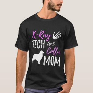 Camiseta Roteiro Divertido X Ray Tech E Border Collie Mãe D