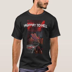 Camiseta Roteiro do Duro de Rocha duro para o Inferno Rocke