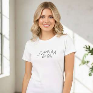 Camiseta Roteiro Preto MOM  Estabelecido 20XX 
