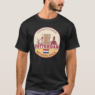 Camiseta Roterdão, Países Baixos, Skyline Emblem