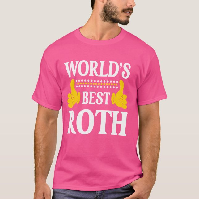 Camiseta Roth Surname Funny Team Family Sobrenome World's B (Frente)