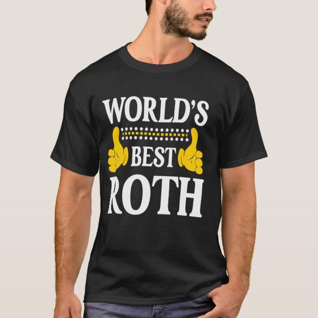 Camiseta Roth Surname Funny Team Family Sobrenome World's B (Frente)