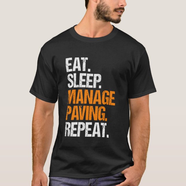 Camiseta Rotina de Sono Alimentação Supervisor de Pavimenta (Frente)