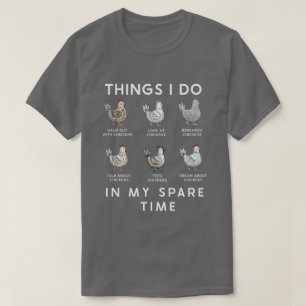 Camiseta Rotina Diária do Amante de Frango Caprichoso Humor