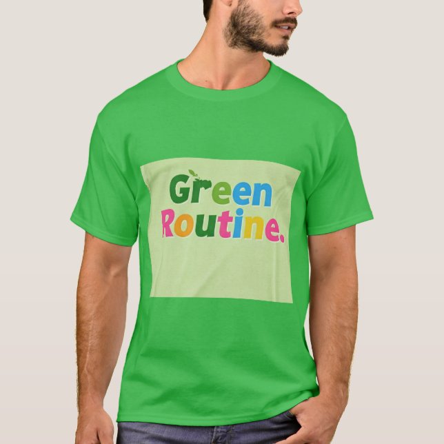 Camiseta Rotina Verde (Frente)