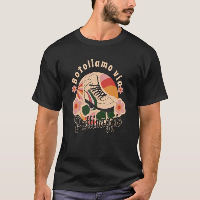 Camiseta rotoliamo via patenaggio in italiano Roller Skate (Frente)