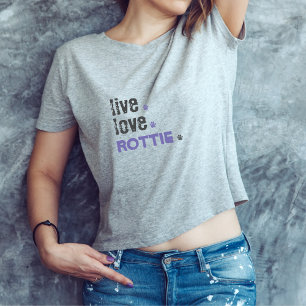 Camiseta Rottie Live Love Rottie Mãe Rottie T Shirt