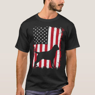 Camiseta Rottweiler 4º De Julho Bandeira Americana Patrióti