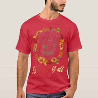 Camiseta Rottweiler Autumn Fall Season Leopard Pumpkin