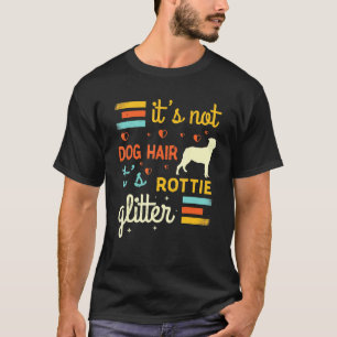 Camiseta Rottweiler Cabelo Cachorro Espalhando Pó Rótulo