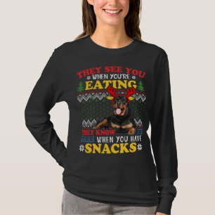Camiseta Rottweiler Cachorro Hoodie Feia de Natal Sobrevive
