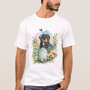 Camiseta Rottweiler Cachorro Páscoa, Felz pascoa Rottweiler