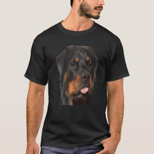 Camiseta Rottweiler Da Face Do bobo Com Vetor De Saída Da L