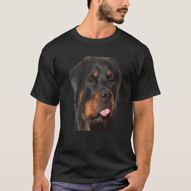 Camiseta Rottweiler Da Face Do bobo Com Vetor De Saída Da L (Frente)