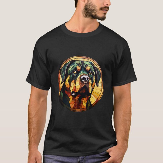 Camiseta Rottweiler De Cães De Vidro Doce (Frente)
