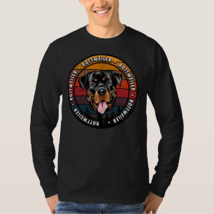 Camiseta Rottweiler Distressão Sunset Retroativo Face 25
