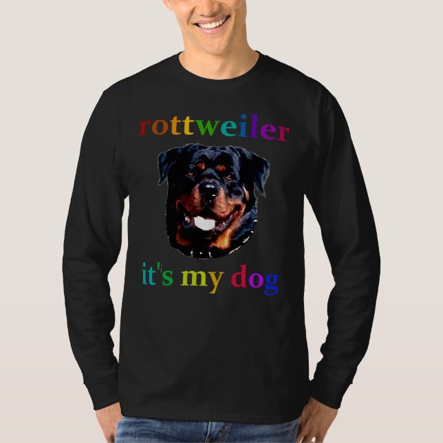 Camiseta Rottweiler Dog Ferocity Resistence Intelligence E (Frente)