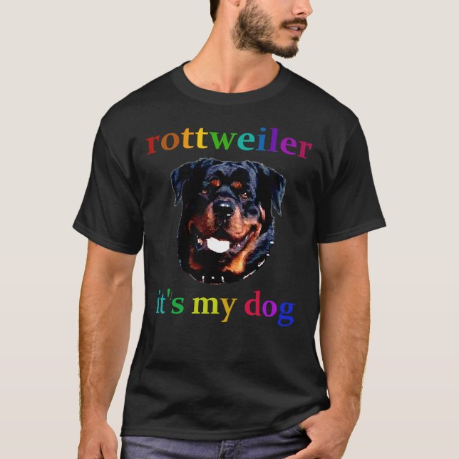 Camiseta Rottweiler Dog Ferocity Resistence Intelligence E (Frente)