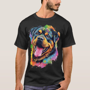 Camiseta Rottweiler Dog Watercolor Art