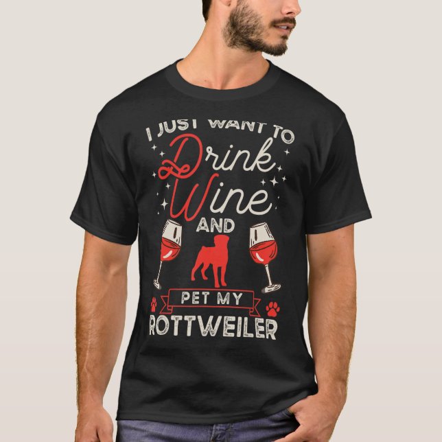 Camiseta Rottweiler E Vinho Rotti Rottweiler 2 (Frente)