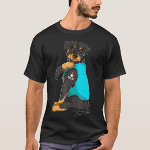 Camiseta Rottweiler Eu Adoro Pai De Cão Roupa De Tatuagem 
