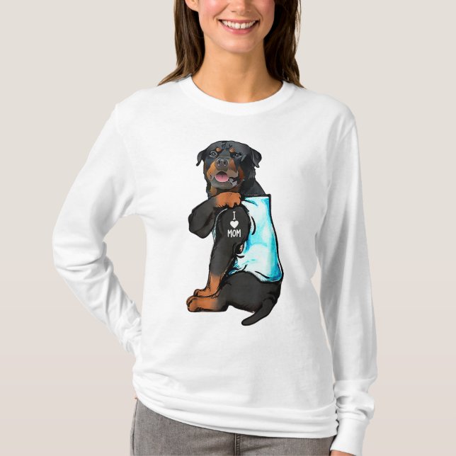 Camiseta Rottweiler Eu Amo A Mãe Tatuagem (Frente)