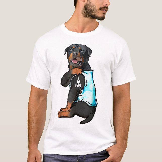 Camiseta Rottweiler Eu Amo A Mãe Tatuagem (Frente)