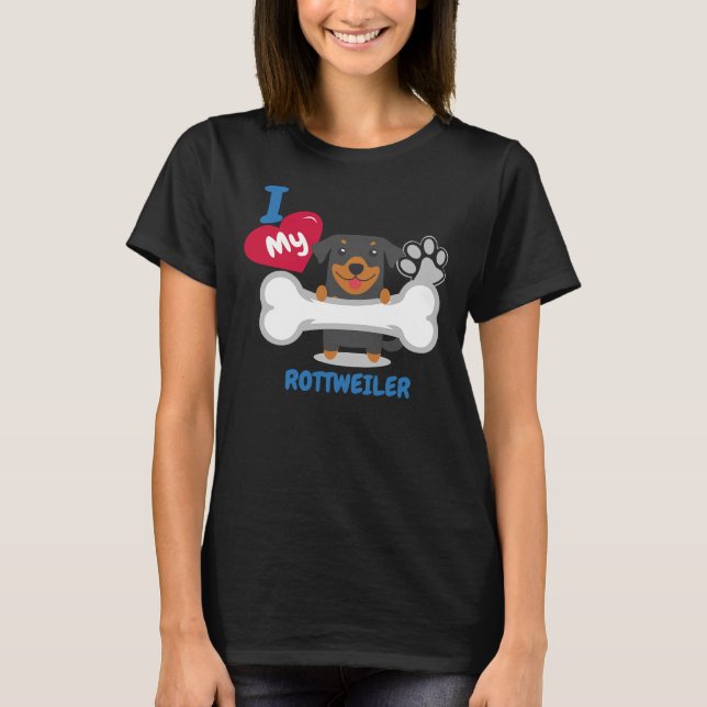 Camiseta Rottweiler Eu Amo Meu Rottweiler (Frente)