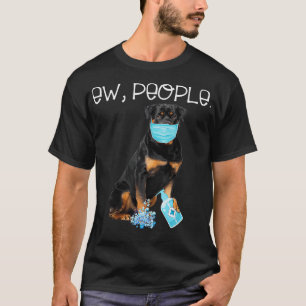 Camiseta Rottweiler Ew Pessoas Cachorro Vestindo Uma Máscar