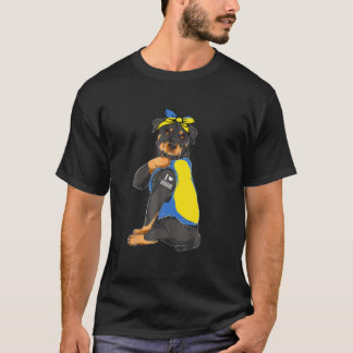 Camiseta Rottweiler I Love Ucrânia Flag Dog Lover Ucraniano
