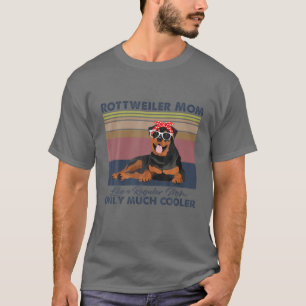 Camiseta Rottweiler Mãe Bandana Corresponder Dia de as mães