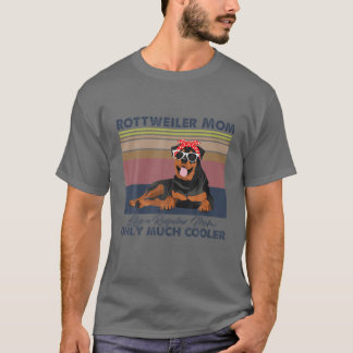 Camiseta Rottweiler Mãe Bandana Corresponder Dia de as mães
