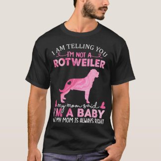Camiseta Rottweiler Mãe Bebê Engraçado Proprietário do Cach