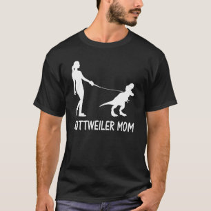 Camiseta Rottweiler Mãe Rottie Mama Cão Rott Dinossauras Mu