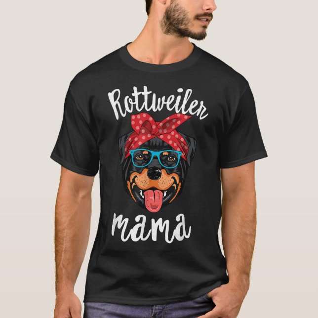 Camiseta Rottweiler Mama Cachorro Mãe Cachorro Mama Present (Frente)