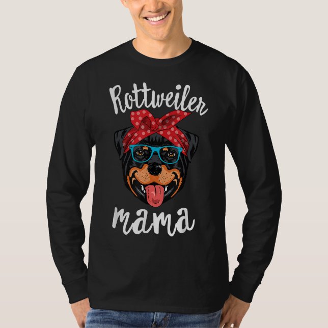 Camiseta Rottweiler Mama Cachorro Mãe Cachorro Mama Present (Frente)