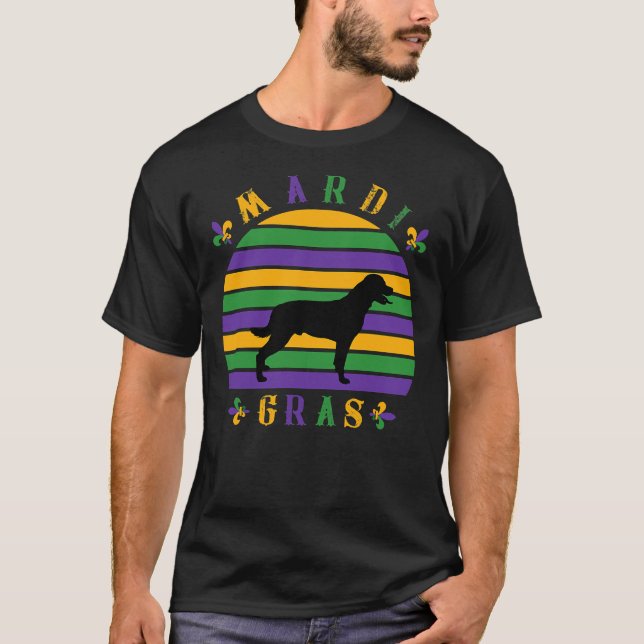 Camiseta Rottweiler Mardi Gras Pet Dog Lover (Frente)