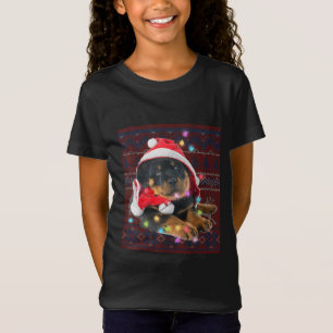 Camiseta Rottweiler Natal Luzes Feias Suores Feios