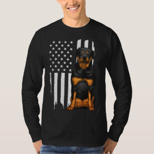 Camiseta Rottweiler - O Cão de Bandeira Americano para Home