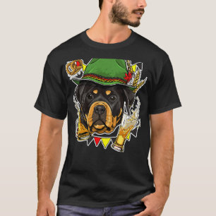 Camiseta Rottweiler Oktoberfest Dog Lederhosen