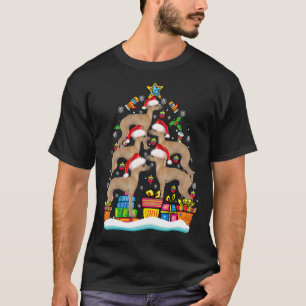 Camiseta Rottweiler Ornamento de Árvore de Natal Cão Santa 