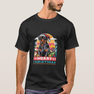 Camiseta Rottweiler Papai Noel Café Mug Feliz Natal