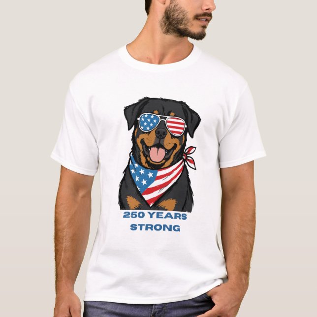 Camiseta Rottweiler Patriota  (Frente)