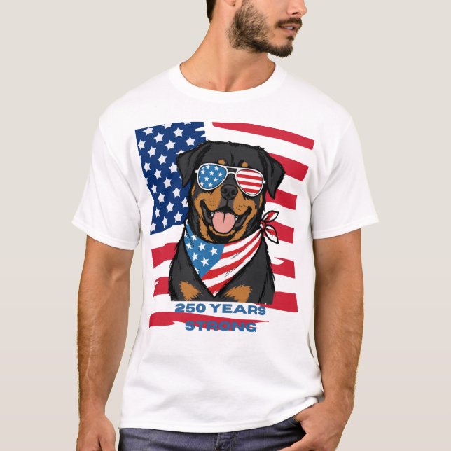 Camiseta Rottweiler Patriota  (Frente)