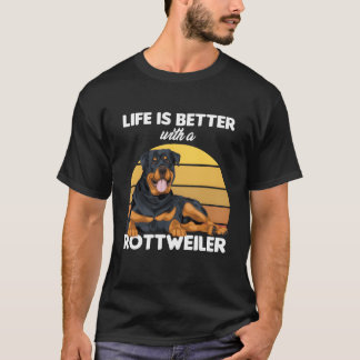 Camiseta Rottweiler Proprietário do Cachorro Cachorro sobre
